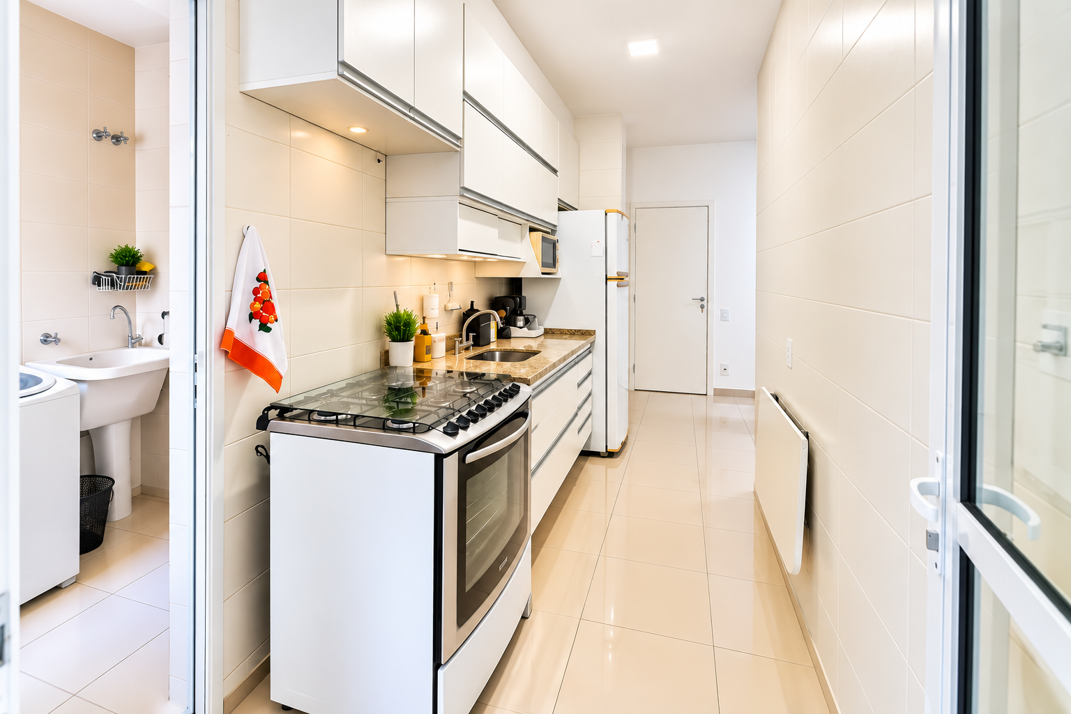 Cozinha completa, autonomia para as refeições